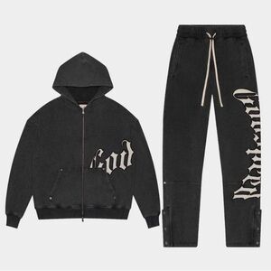 God speed og logo sweatsuit in set (dark wash)